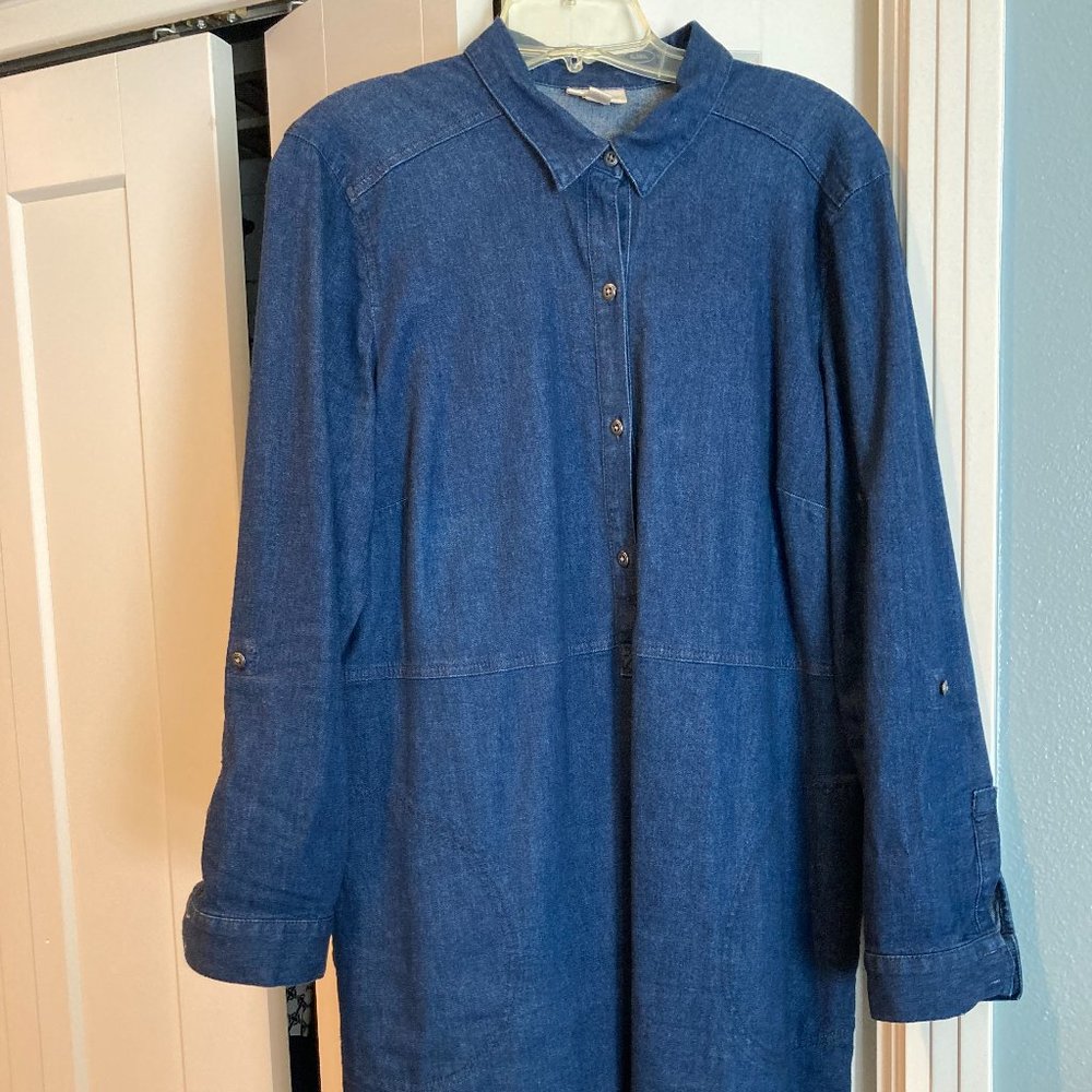J Jill long sleeved denim dress